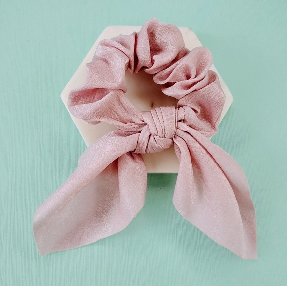 5 for $25 Scarf Bow Pony Tail Holder Scrunchie - Picture 4 of 5